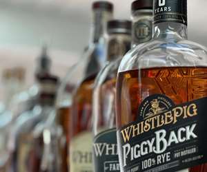 whiskey selections from the bar
