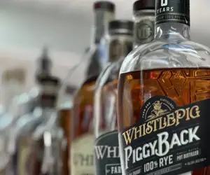 whiskey selections from the bar